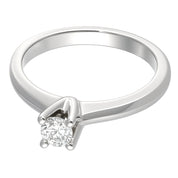 Anello - 18 carati Oro bianco - 0.16ct. tw. Diamante (Naturale)