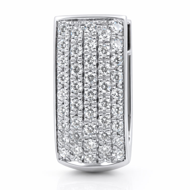 Orecchini - 18 carati Oro bianco - 1.29ct. tw. Diamante (Naturale)