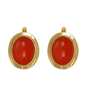 Orecchini - 18 carati Oro giallo - Corallo