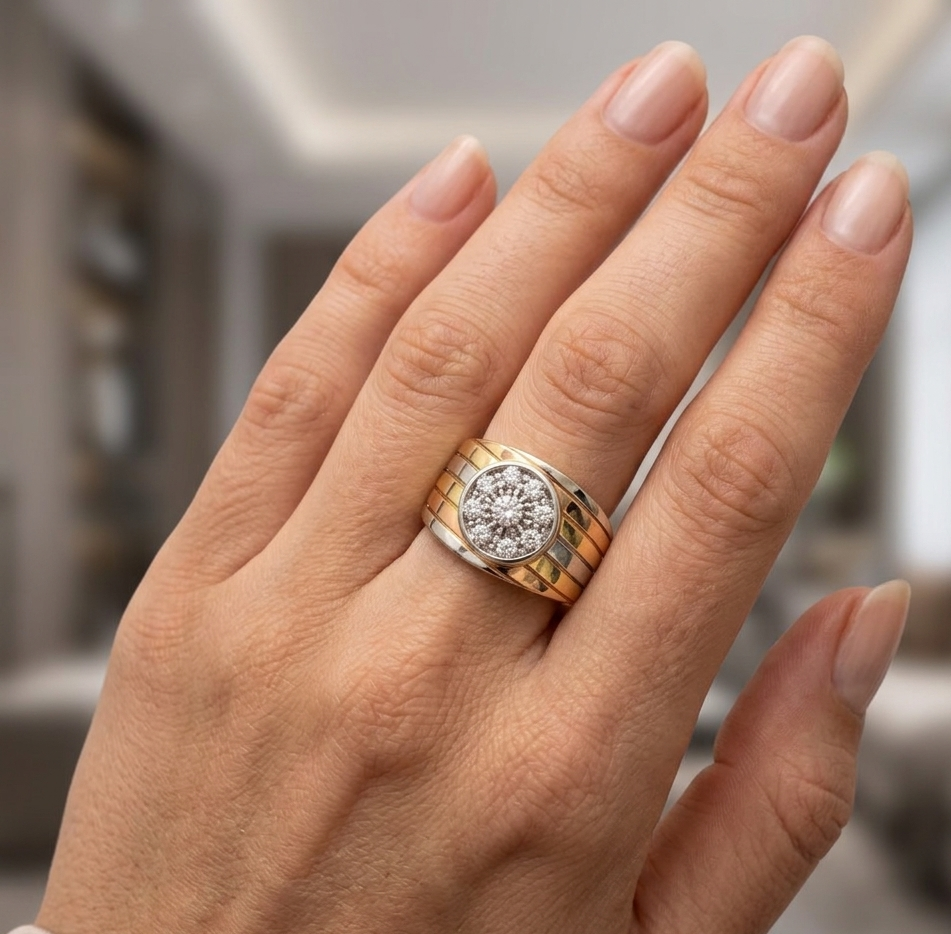 Anello - 18 carati Oro bianco, Oro giallo, Oro rosa - 0.39ct. tw. Diamante (Naturale)