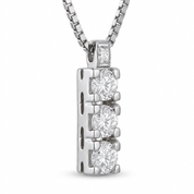 Collana con ciondolo - 18 carati Oro bianco - 0.66ct. tw. Diamante (Naturale)