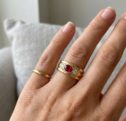 Anello da donna in oro giallo 18 carati