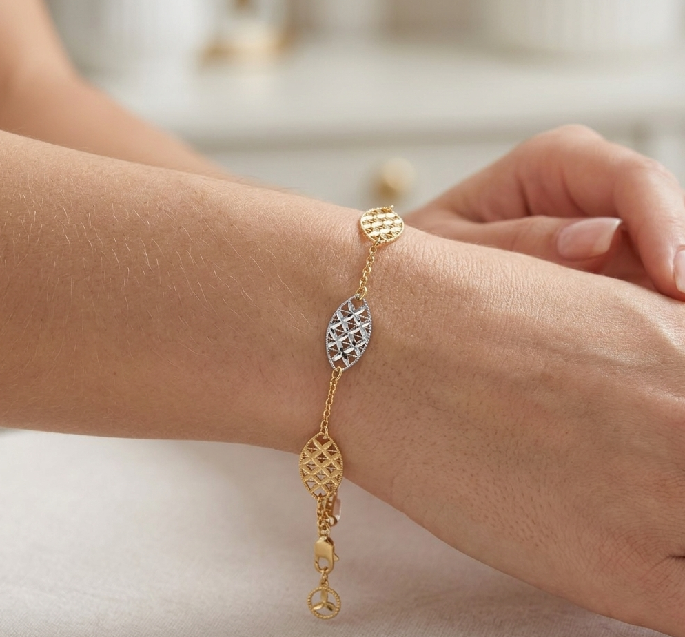 Bracciale - 18 carati Oro bianco, Oro giallo