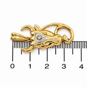 Ciondolo - 18 carati Oro giallo, Oro bianco - 0.03ct. tw. Diamante (Naturale) - Made in Italy - HandMade