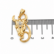 Ciondolo - 18 carati Oro giallo, Oro bianco - 0.03ct. tw. Diamante (Naturale) - Made in Italy - HandMade