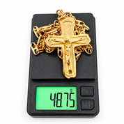 Collana con ciondolo - 18 carati Oro giallo - Made in Italy - HandMade