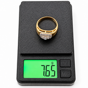 Anello - 18 carati Oro giallo, Oro bianco - 0.42ct. tw. Diamante (Naturale) - Made in Italy - Handmade