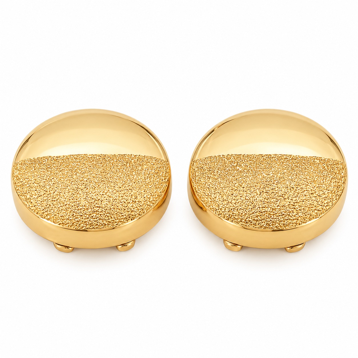 18 carati Oro giallo, Copri Bottoni - MAde in Italy - Handmade