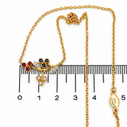 Collana con ciondolo - 18 carati Oro giallo - 0.57ct. tw. Diamante (Naturale) - Rubino
