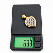 Ciondolo - 18 carati Oro giallo, Oro bianco - 0.15ct. tw. Diamante (Naturale) - Made in Italy - HandMade