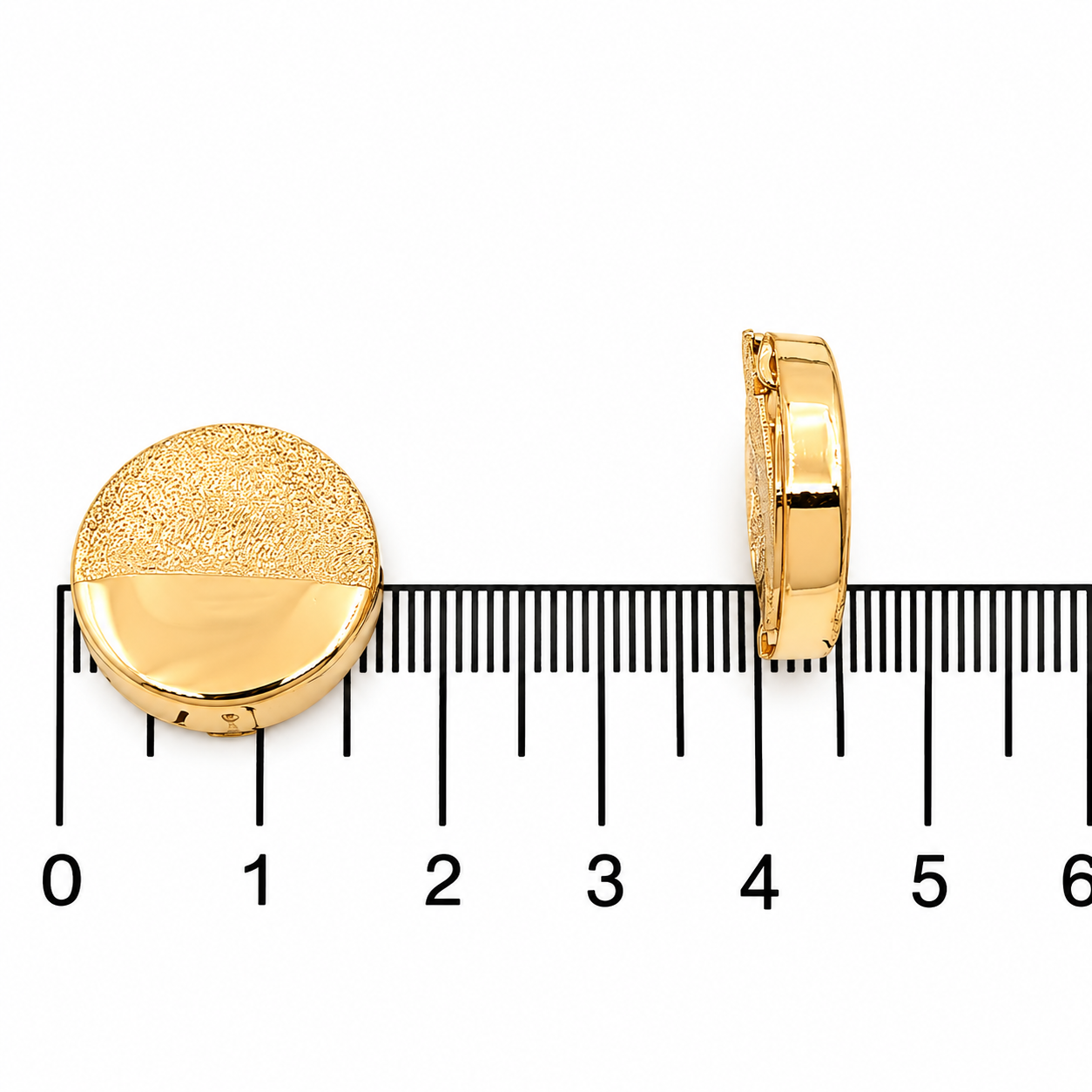18 carati Oro giallo, Copri Bottoni - MAde in Italy - Handmade