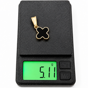 Ciondolo - 18 carati Oro giallo Onice - Made in Italy - Handmade