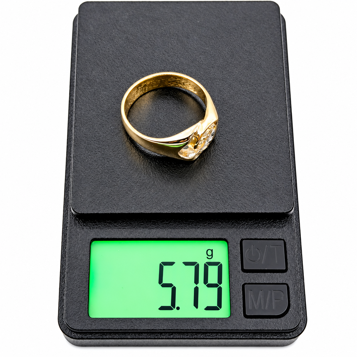 Anello - 18 carati Oro bianco, Oro giallo - 0.06ct. tw. Diamante (Naturale)