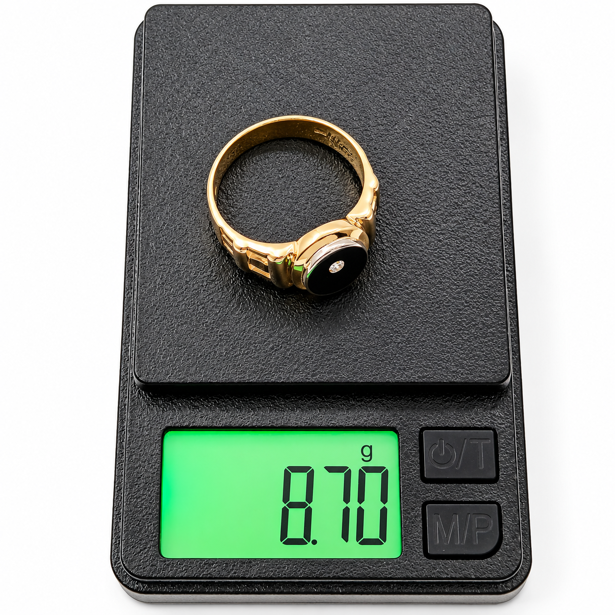 Anello - 18 carati Oro giallo, Oro bianco - 0.04ct. tw. Diamante (Naturale) - Made in Italy - Handmade