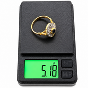 Anello - 18 carati Oro bianco, Oro giallo - 0.50ct. tw. Zaffiro - Diamante - Made in Italy - Handmade