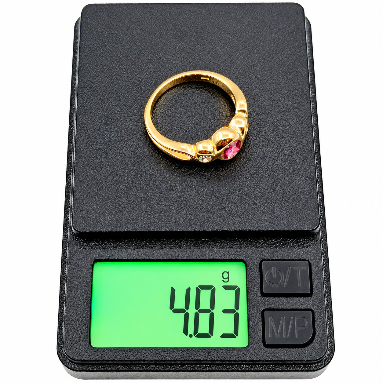 Anello - 18 carati Oro giallo - 0.50ct. tw. Rubino - Diamante - Made in Italy - Handmade