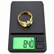 Anello - 18 carati Oro giallo - 0.40ct. tw. Smeraldo - Diamante - Made in Italy - Handmade