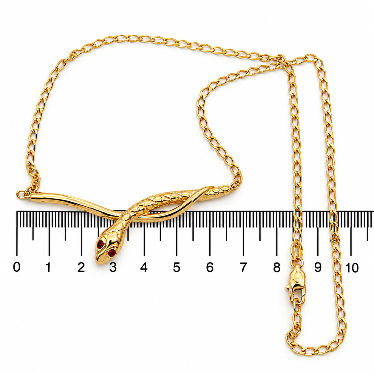 Collana - 18 carati Oro giallo Rubino - Made in Italy - Handmade