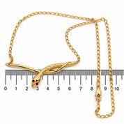 Collana - 18 carati Oro giallo Rubino - Made in Italy - Handmade