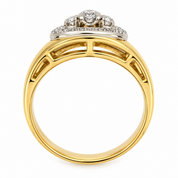 Anello - 18 carati Oro giallo, Oro bianco - 0.42ct. tw. Diamante (Naturale) - Made in Italy - Handmade