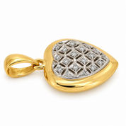 Ciondolo - 18 carati Oro giallo, Oro bianco - 0.15ct. tw. Diamante (Naturale) - Made in Italy - HandMade