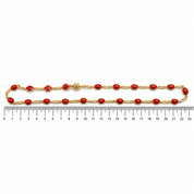 Collana - 18 carati Oro giallo - 16ct. tw. Corallo - Made in Italy - HandMade