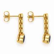 Orecchini - 18 carati Oro giallo - 1.30ct. tw. Zaffiro - Diamante - Made in Italy - Handmade