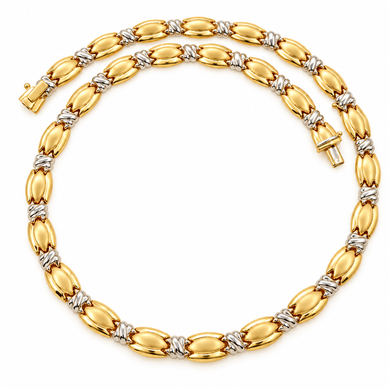 Collana - 18 carati Oro giallo, Oro bianco - Made in Italy - Handmade