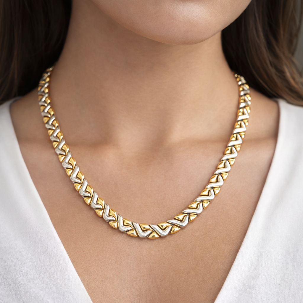 Collana - 18 carati Oro giallo, Oro bianco