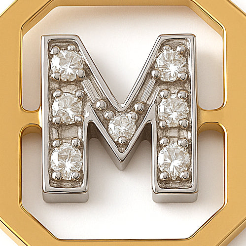 Ciondolo - 18 carati Oro bianco, Oro giallo - 0.07ct. tw. Diamante (Naturale)