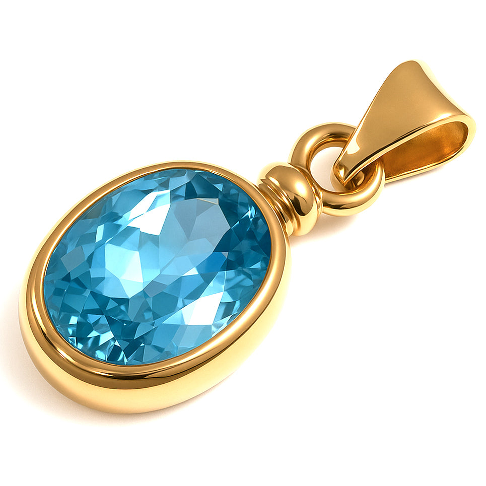 Ciondolo - 18 carati Oro giallo - 4.90ct. tw. Topazio