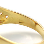 18 carati Oro giallo - Anello con Zaffiro e zirconi