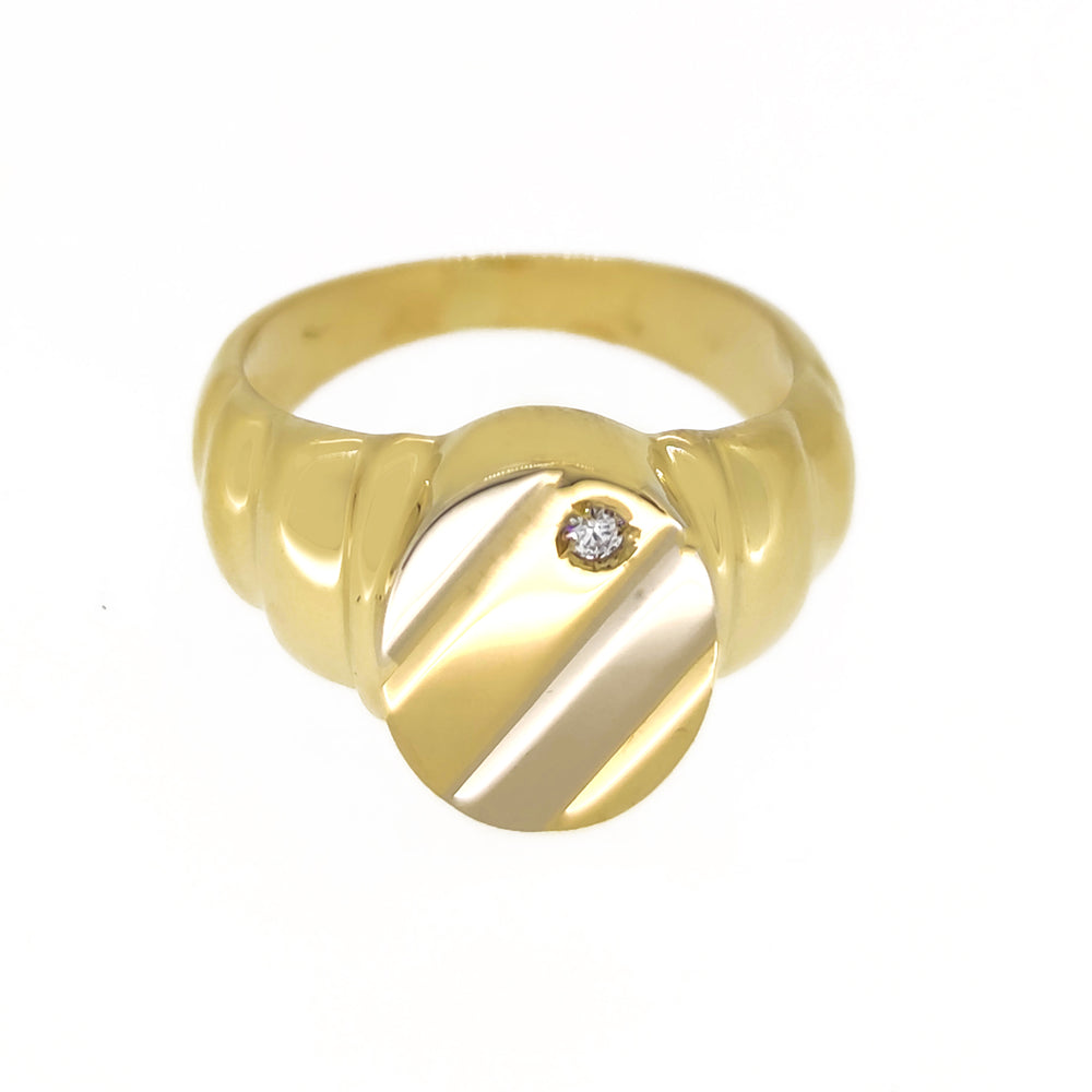 Anello - 18 carati Oro bianco, Oro giallo - 0.03 ct. Diamante
