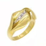 Anello Oro bianco, Oro giallo, 18 carati Diamante (Naturale)
