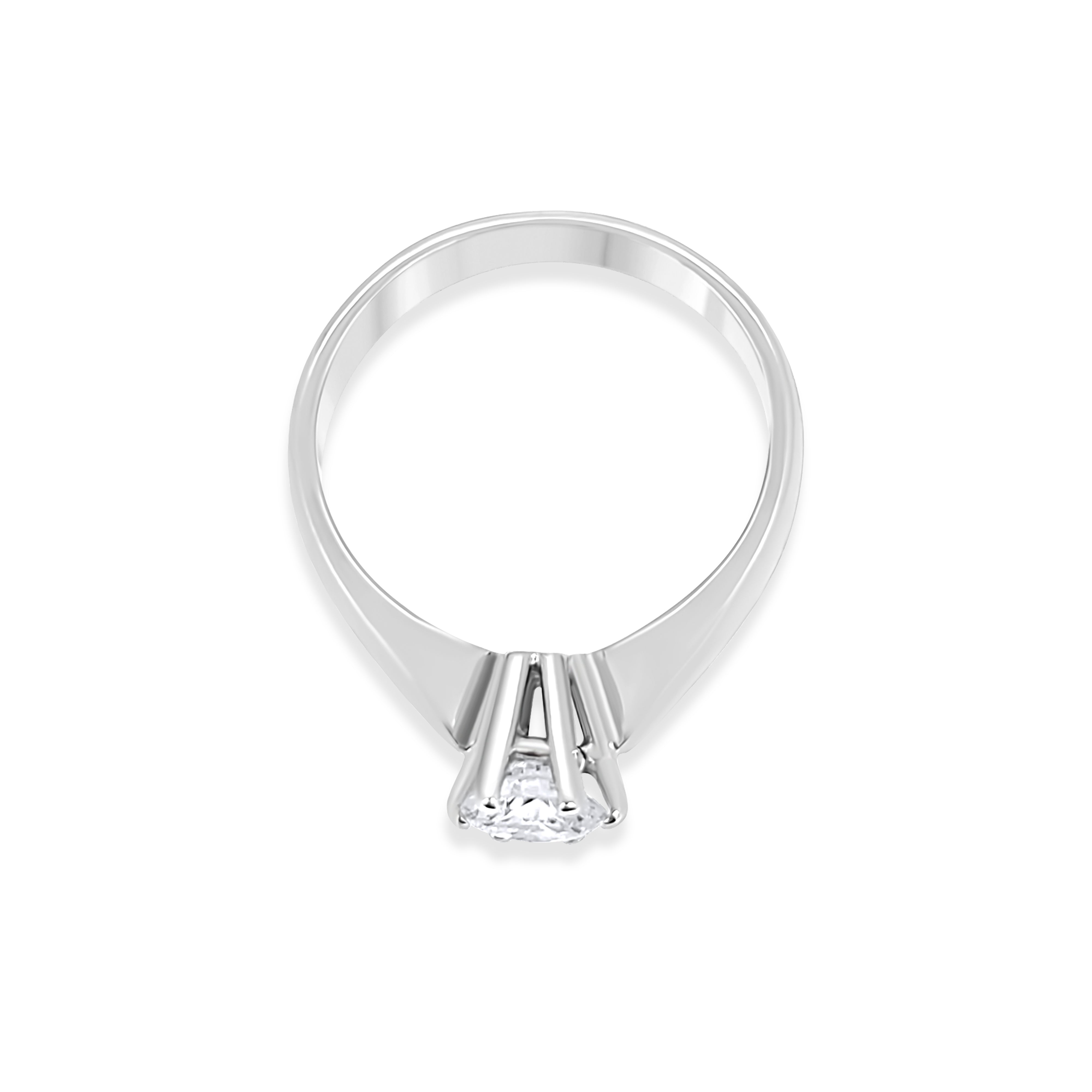 Anello - 18 carati Oro bianco - 0.60ct. tw. Diamante (Naturale)