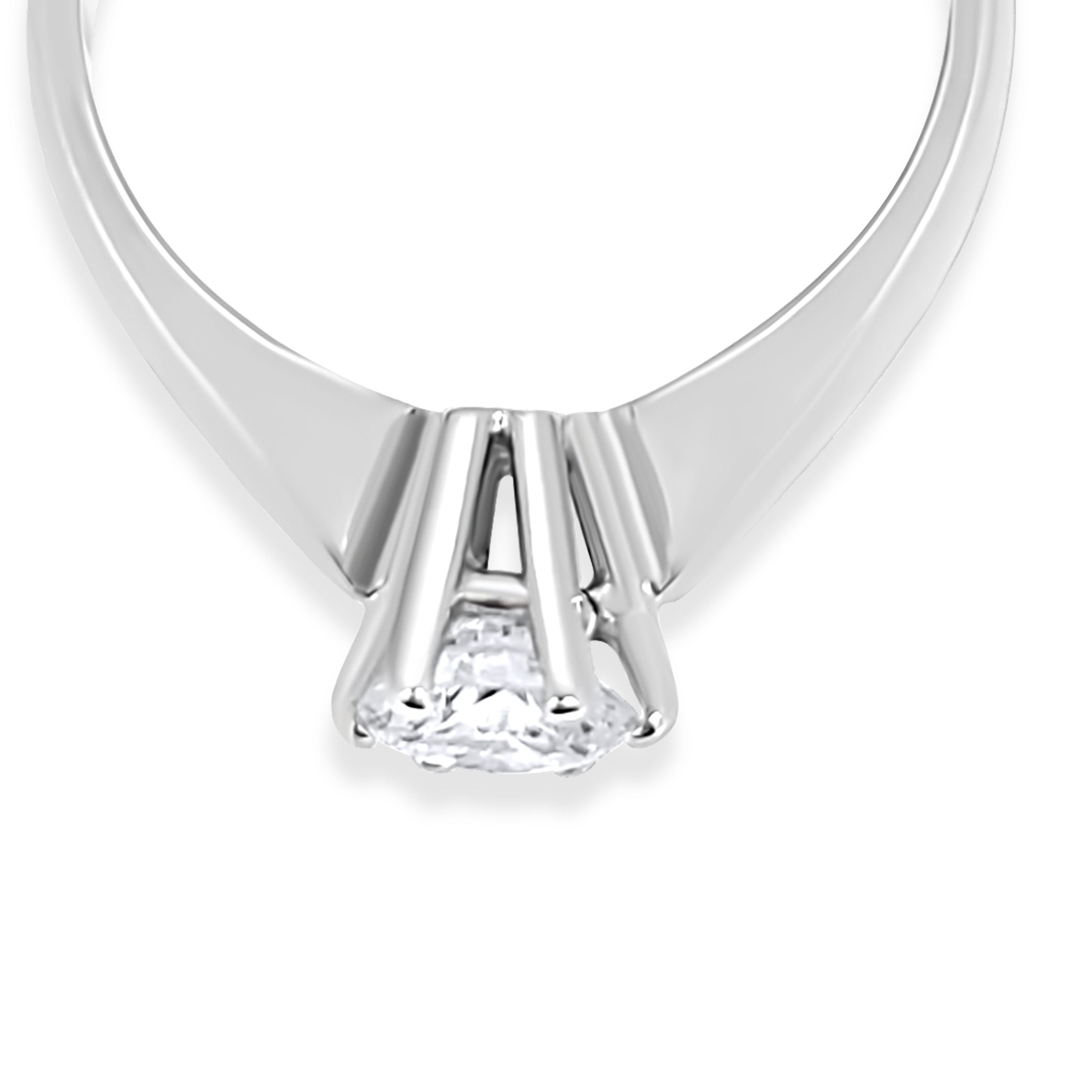 Anello - 18 carati Oro bianco - 0.60ct. tw. Diamante (Naturale)