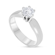 Anello - 18 carati Oro bianco - 0.60ct. tw. Diamante (Naturale)