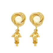 Orecchini - Oro giallo 18 kt. - Perla