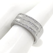 Anello - 18 carati Oro bianco - 0.195ct. tw. Diamante (Naturale) - Made in Italy - Handmade