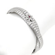 Bracciale in Argento con n 2 Tormaline da 0,06 Ct tot