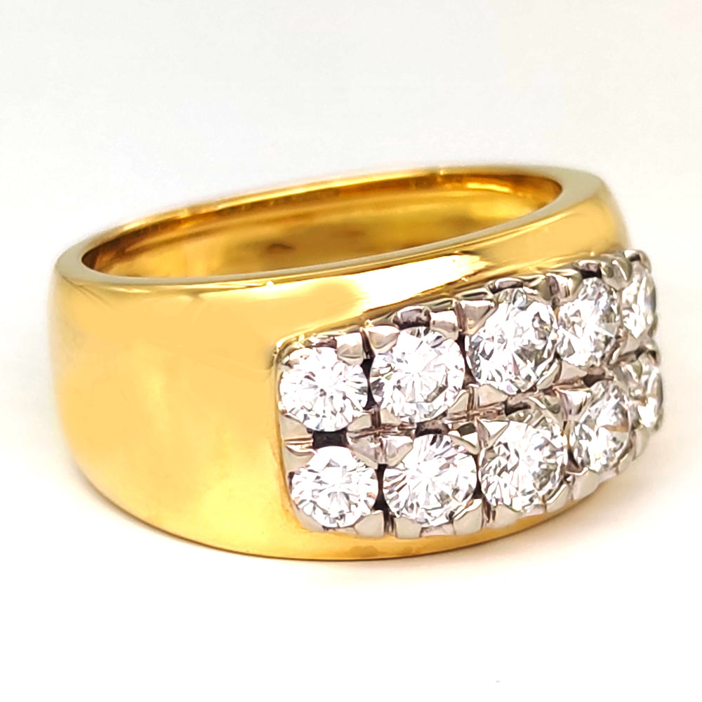 Anello - Oro 18 kt - Oro bianco, Oro giallo - 1.56ct. Diamante