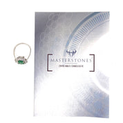 Anello - 18 carati Oro bianco - 2.95ct. tw. Smeraldo - Diamante