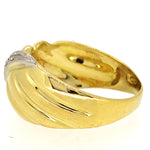 Anello - Oro 18 kt - Oro bianco, Oro giallo - 0.08ct. Diamante