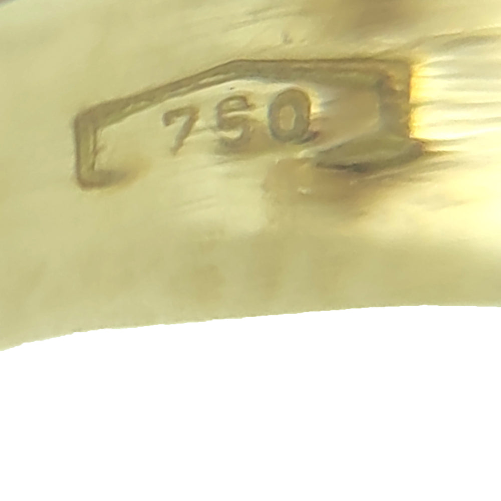 18 carati Oro Giallo - Oro bianco - Anello - Perle Akoya 7.38 mm