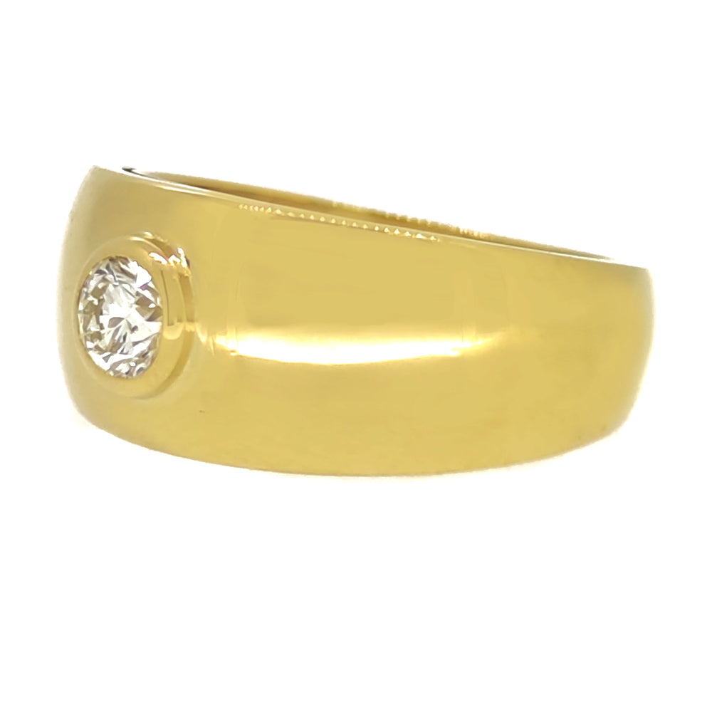 Anello - Oro 18 kt - Oro giallo - 0.38ct. Diamante