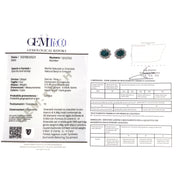 Orecchini - 18 carati Oro bianco - 6.30ct. tw. Smeraldo - Diamante