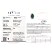 Anello - 18 carati Oro bianco - 0.45ct. tw. Diamante (Naturale) - Smeraldo