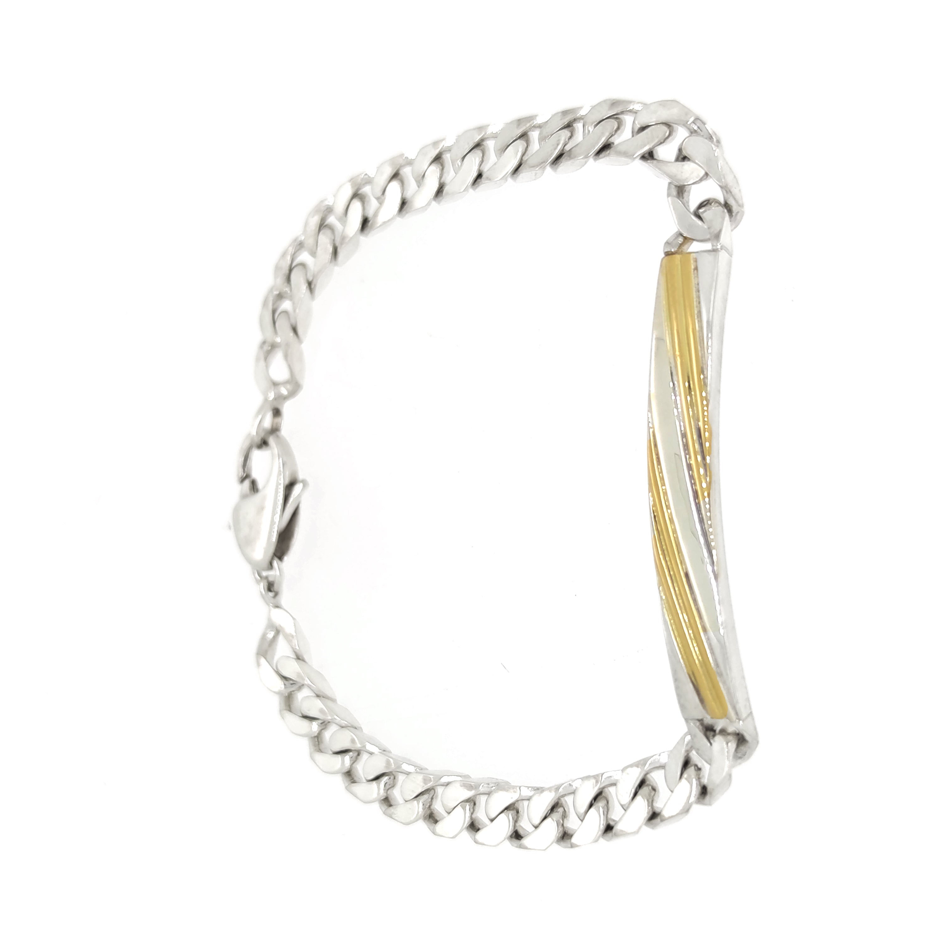 Bracciale con targhetta in Argento 925