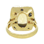 14 carati Oro giallo, Argento 925 - Anello - 3.94 ct Opale di fuoco - Diamanti