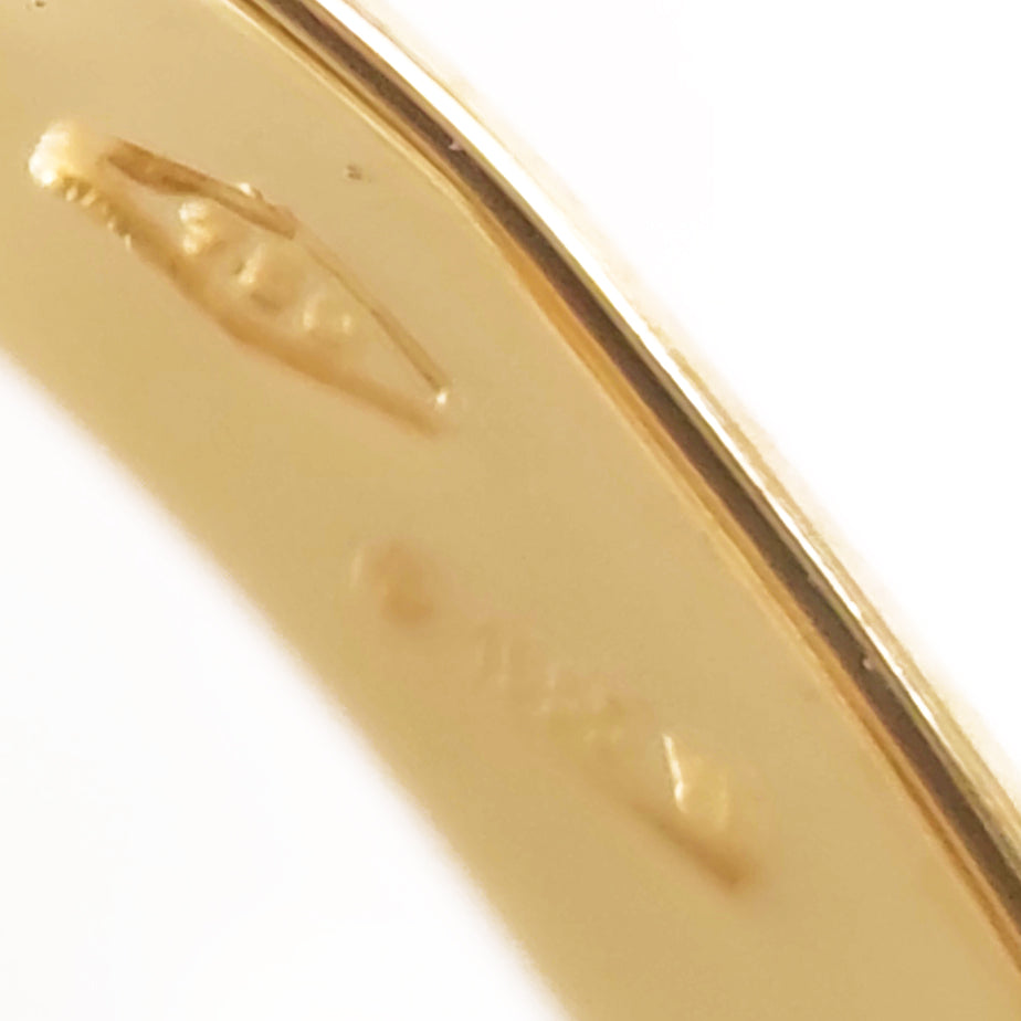 18 carati Oro Giallo Anello con Topazio e zirconi